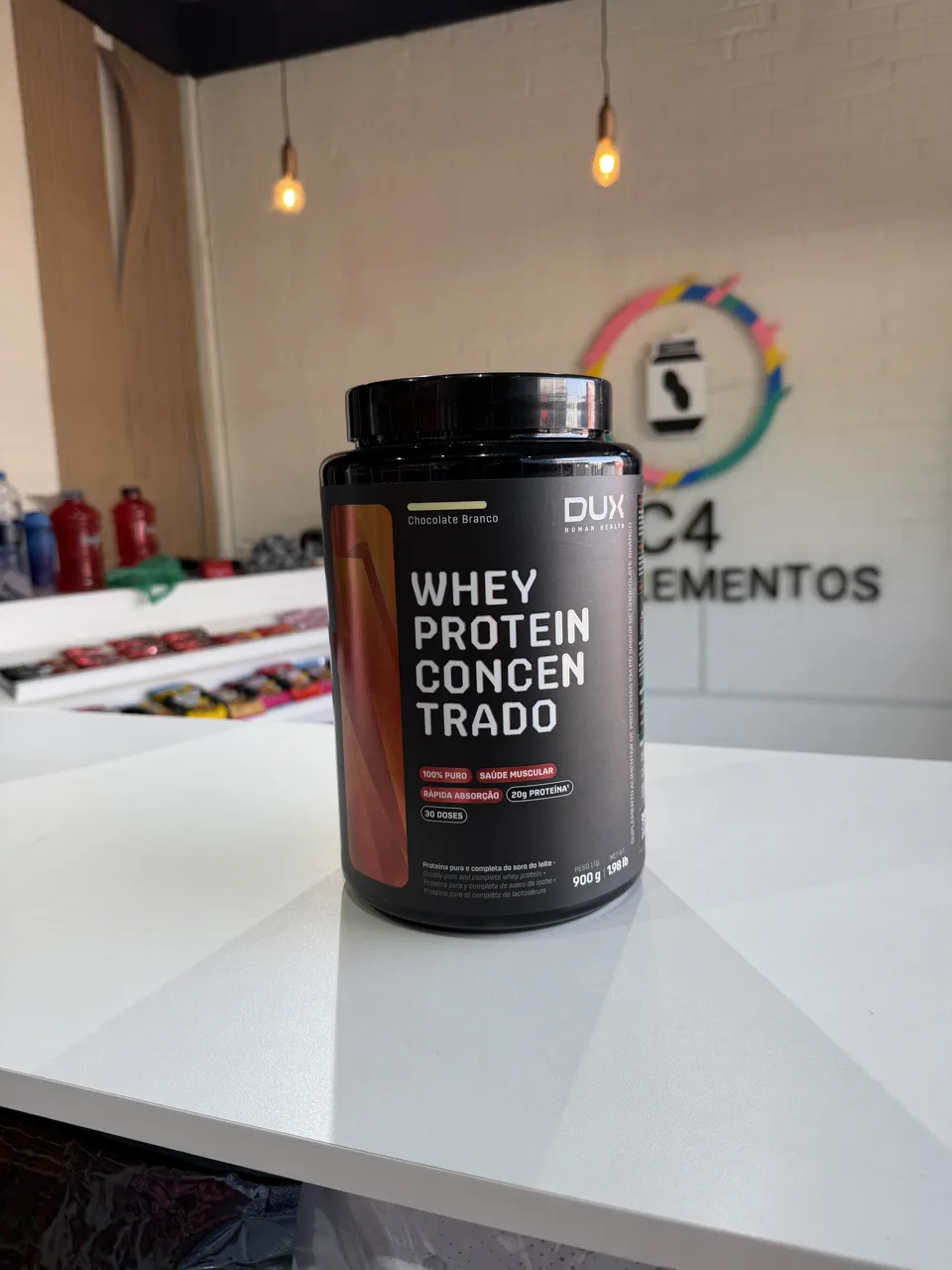 DUX Whey Protein Concentrado — Chocolate Branco