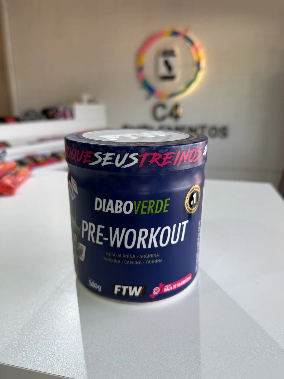 FTW Diabo Verde Pré-Workout — Bala de framboesa